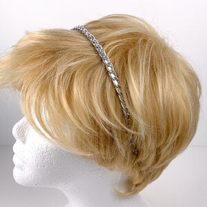 Silver chain headband women's metal band with chainlink detail